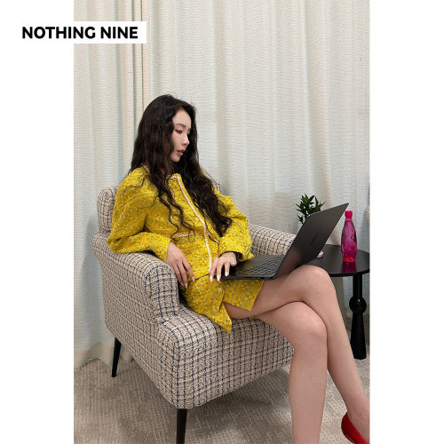 NOTHING NINE 晴昼前夕意大利进口粗花呢上衣/半裙