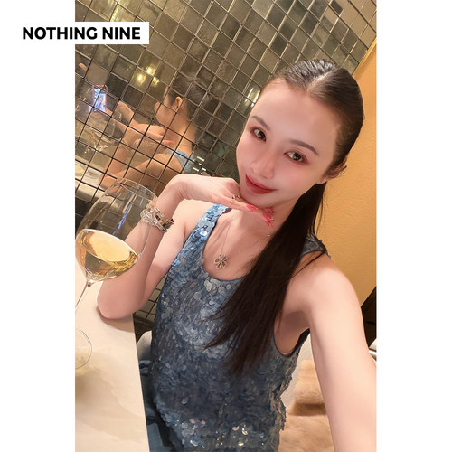 NOTHING NINE 琉璃海定制亮片圆领背心