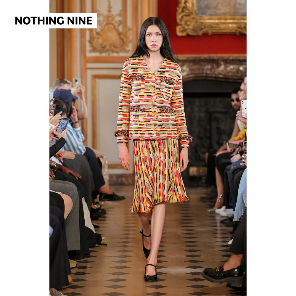 NOTHING NINE【巴黎秀款】限量法国MK花呢套装四口袋外套/鱼尾裙