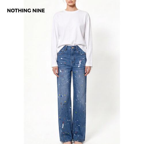 NOTHING NINE  白栖清衫100%棉长袖T恤