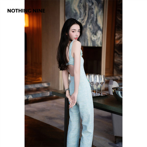 NOTHING NINE 艾莉尔手工花朵连体裤