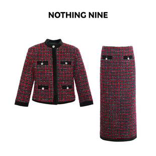 外套 赤雨挽歌粗花呢套装 半裙 NINE NOTHING