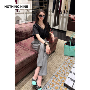 NOTHING NINE 塞维利亚短款泡泡袖上衣