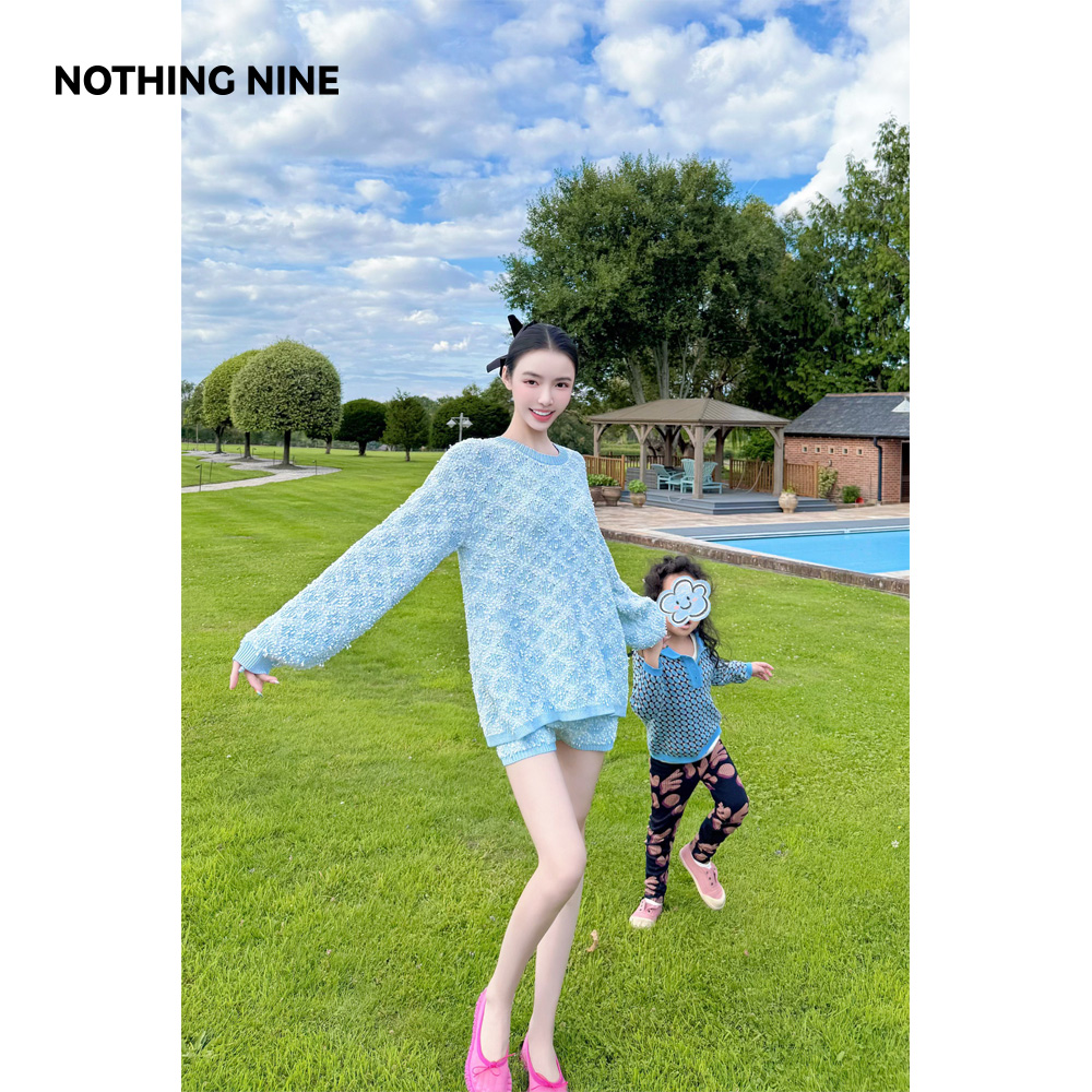 NOTHING NINE 雪域嘉措针织上衣/短裤套装
