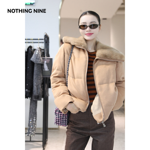 NOTHING 卡芙尔勒水貂领驼绒羽绒 NINE