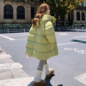 现货 2025冬季新款90白鸭绒中长款羽绒服 137-5071-P315-控478图片