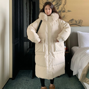 现货 冬装新款 长款毛领棉服外套 137-8020-P195-控298图片