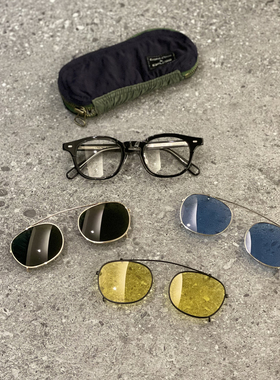 欧内眼镜联名emless复古日潮太阳镜大脸Cityboy男女板材方框偏光