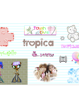 TROPICA  Message board 网上信息留言板贴纸