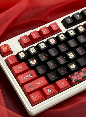 红桃皇后黑红主题机械键盘键帽DIY个性客制化