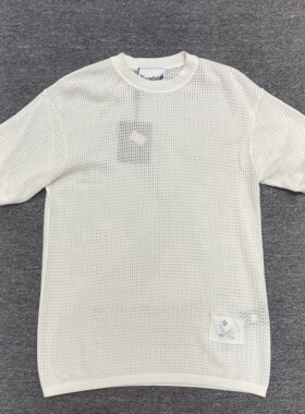 26春夏DARTIN BONAPARTO男T恤针织镂空五星双刀烫钻针织短袖T恤