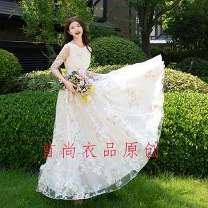 2025早春新款高级茶歇法式仙女网纱洋气连衣裙女温柔小众设计