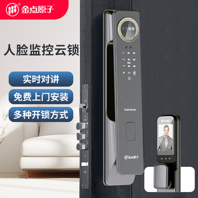 金点原子智能锁入户人脸识别电子密码指纹防盗锁远程监控 M2