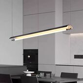 意式 灯具 极简餐厅吊灯现代简约一字长条餐桌岛台茶室吧台设计师款