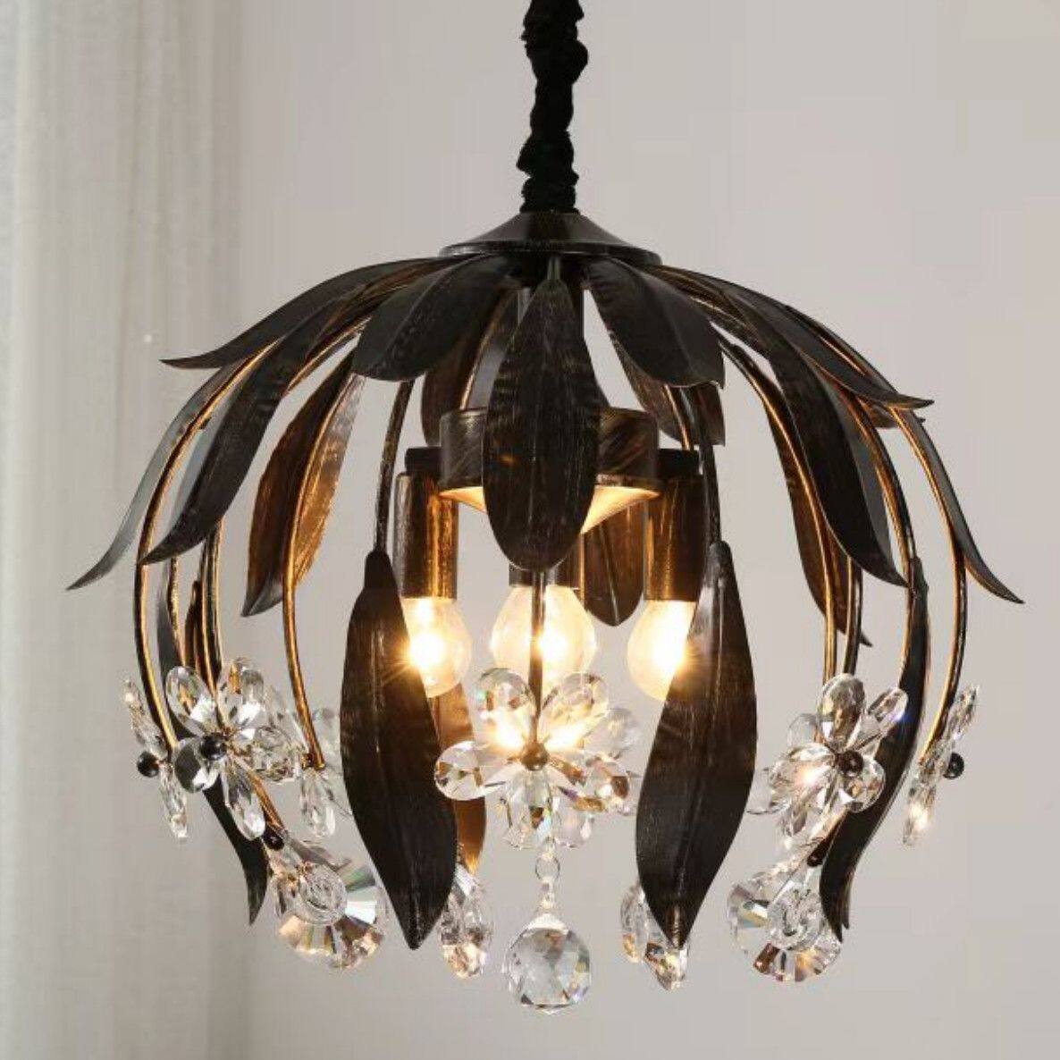 创意餐厅灯具卧室书房阳台入户玄关衣帽间楼梯灯美式复古水晶吊灯