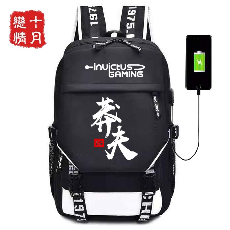 游戏英雄联盟IG战队书包  S8总决赛总冠军RNG学生USB充电双肩背包