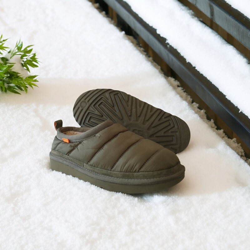 羊毛混纺儿童户外休闲包头棉拖鞋