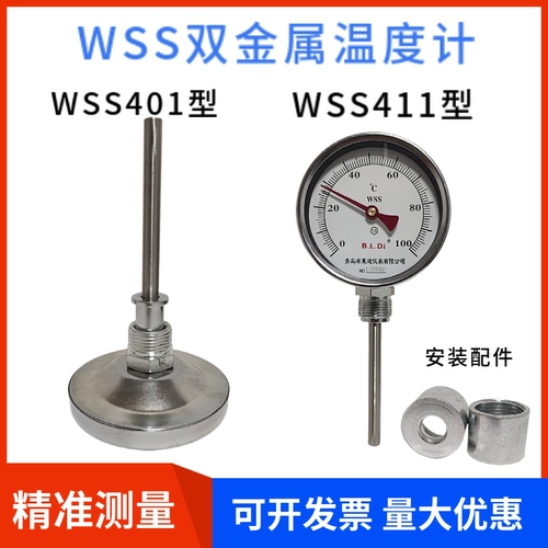 布莱迪双金属温度计WSS411径向
