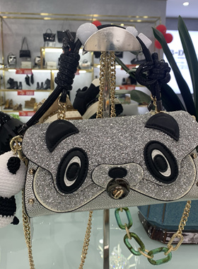 singsing1979超卡哇伊～定制手工小熊猫凯丽包头层牛皮斜挎女精致