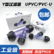 透明塑料过滤网dn25 Y型过滤器UPVC水管化工PVC管道快装