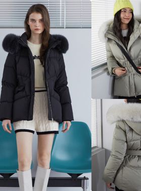 反季特价 韩国代购24年冬季EGOIST时尚百搭鹅绒羽绒服 EQ4TD004