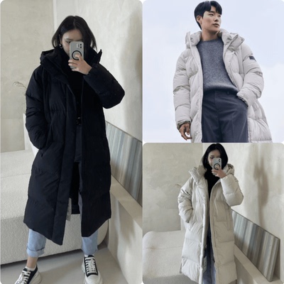 韩国连帽长款防水polham羽绒服