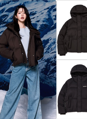 反季特价 韩国正品代购EIDER 冬 女 保暖防水防风连帽鹅绒羽绒服