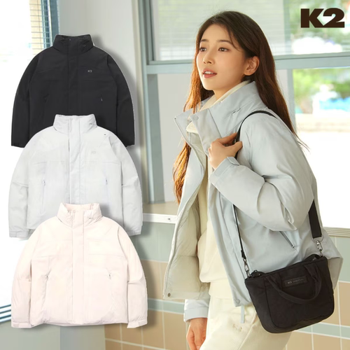 反季特价 韩国正品代购 K2 冬 女 防水加厚短款羽绒服
