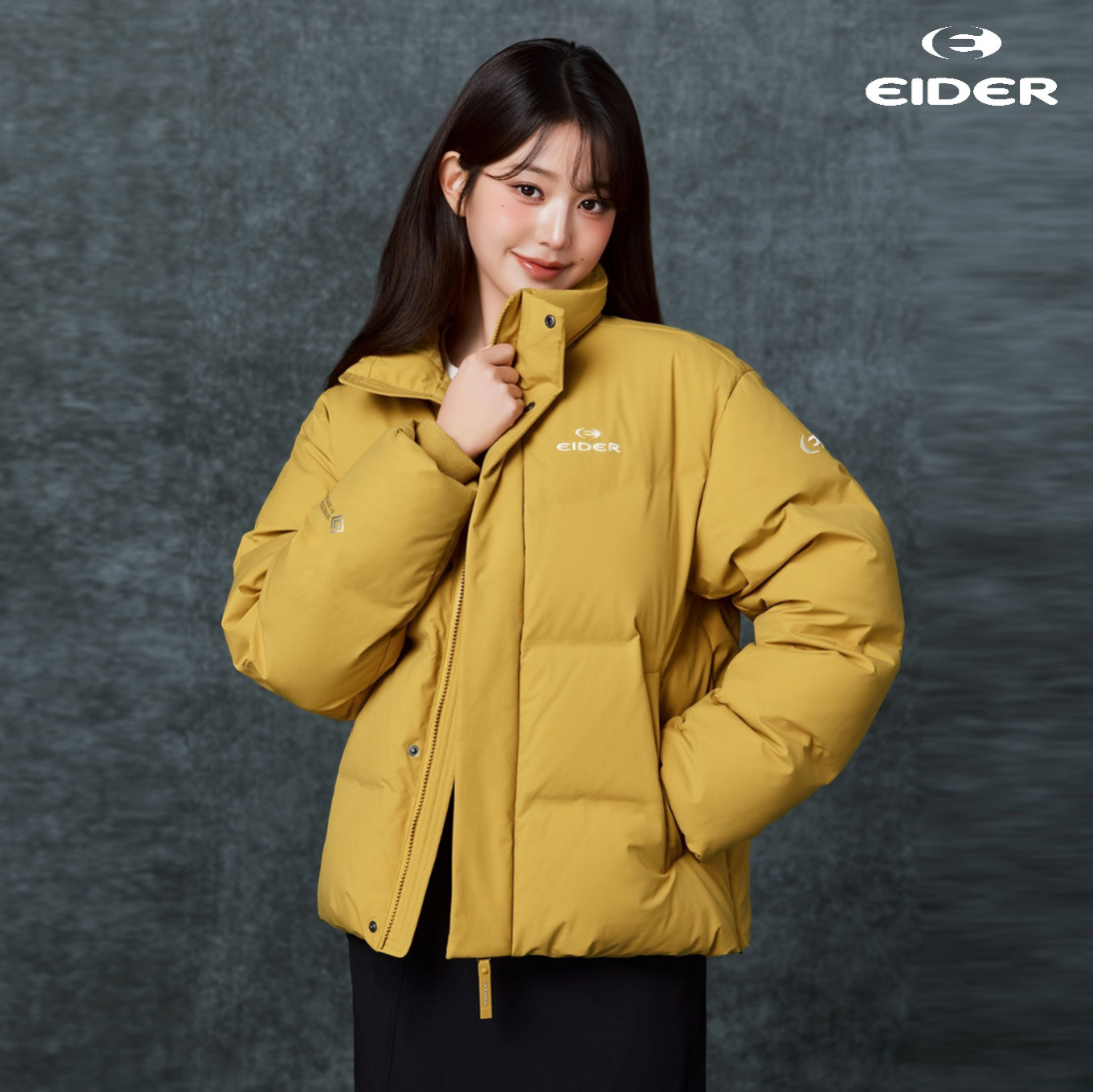 反季特价 韩国正品代购 EIDER 24冬 女 立领加厚短款鹅绒羽绒服