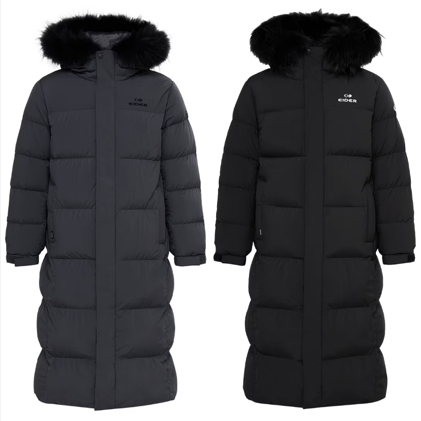 特价 韩国正品代购 EIDER 25冬 男女情侣 防水加厚连帽长款羽绒服