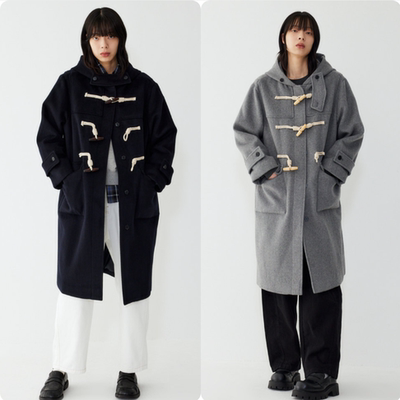 反季特价 韩国代购 STUDIO TOMBOY 25冬女牛角扣羊毛毛呢外套大衣