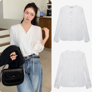 Bridge 26春 衬衫 代购 长袖 Mind 淑女温柔韩版 韩国正品 女