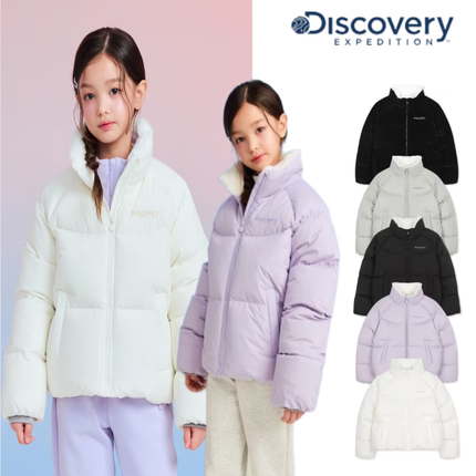 反季特价 韩国正品代购 DISCOVERY 25冬 儿童 短款翻领鸭绒羽绒服