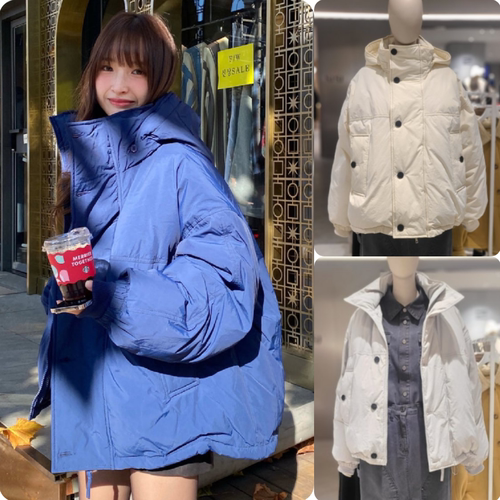 反季特价 韩国代购 STUDIO TOMBOY 24冬 女 宽松休闲鸭绒羽绒服