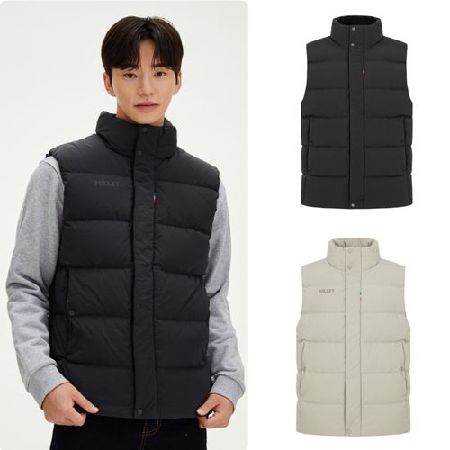 反季特价 韩国代购 MILLET 觅乐 25冬男 防水加厚鸭绒羽绒服马甲
