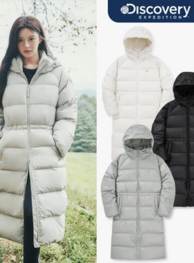 反季特价 韩国代购 DISCOVERY 24冬 女款 防水防风长款鹅绒羽绒服