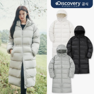 反季特价 韩国代购 DISCOVERY 24冬 女款 防水防风长款鹅绒羽绒服