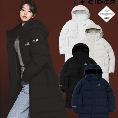 反季特价 韩国代购 eider 24冬男女款防水防风加厚长款鹅绒羽绒服