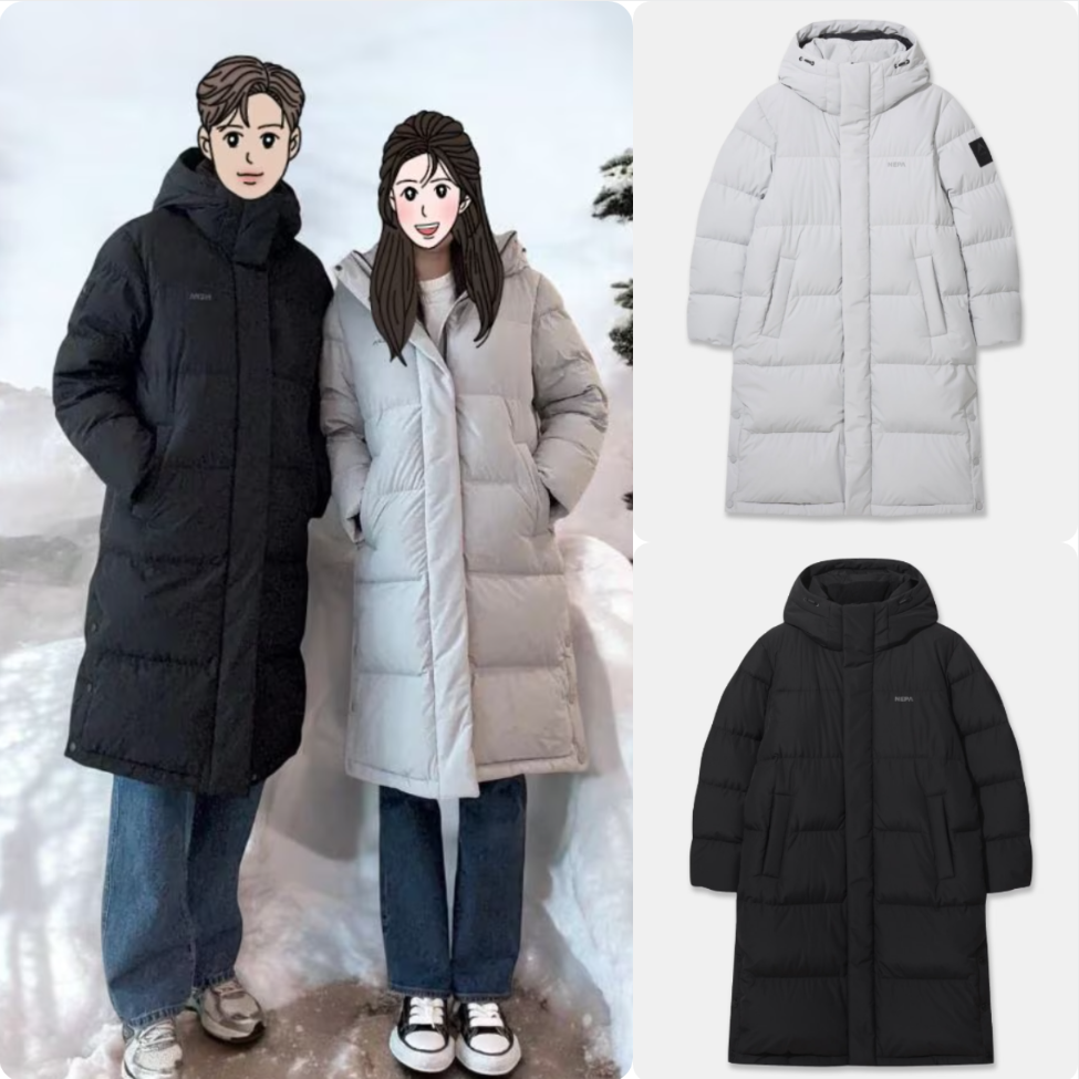 反季特价 韩国正品代购 NEPA耐葩 25冬 女防水加厚连帽长款羽绒服