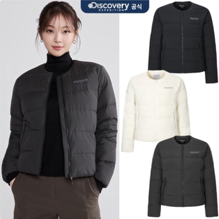 韩国正品代购 DISCOVERY 25冬 女防水防风短款圆领鹅绒羽绒服