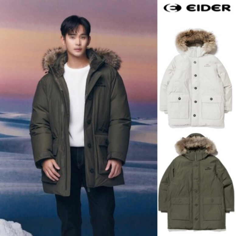 反季特价 韩国代购 EIDER 24冬 男 防水加厚工装鹅绒羽绒服