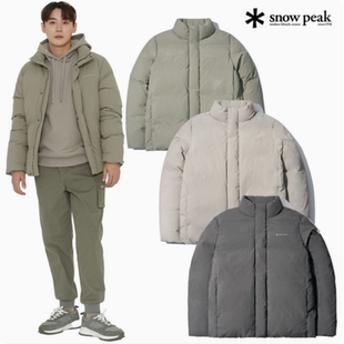 反季特价 韩国正品 snowpeak雪峰 冬男 防水保暖宽松鸭绒羽绒服
