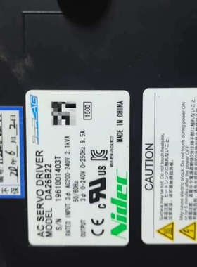 尼得科伺服驱动器DA26B22，1500W大功率，三相220.询价