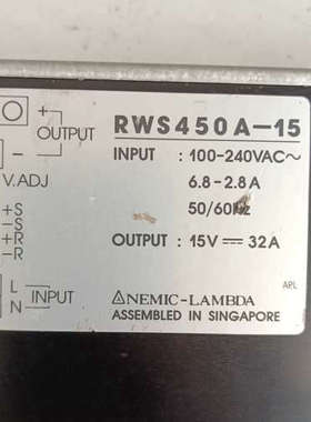 NEMIC-LAMBDA RWS450A-15 工业电源，1.询价