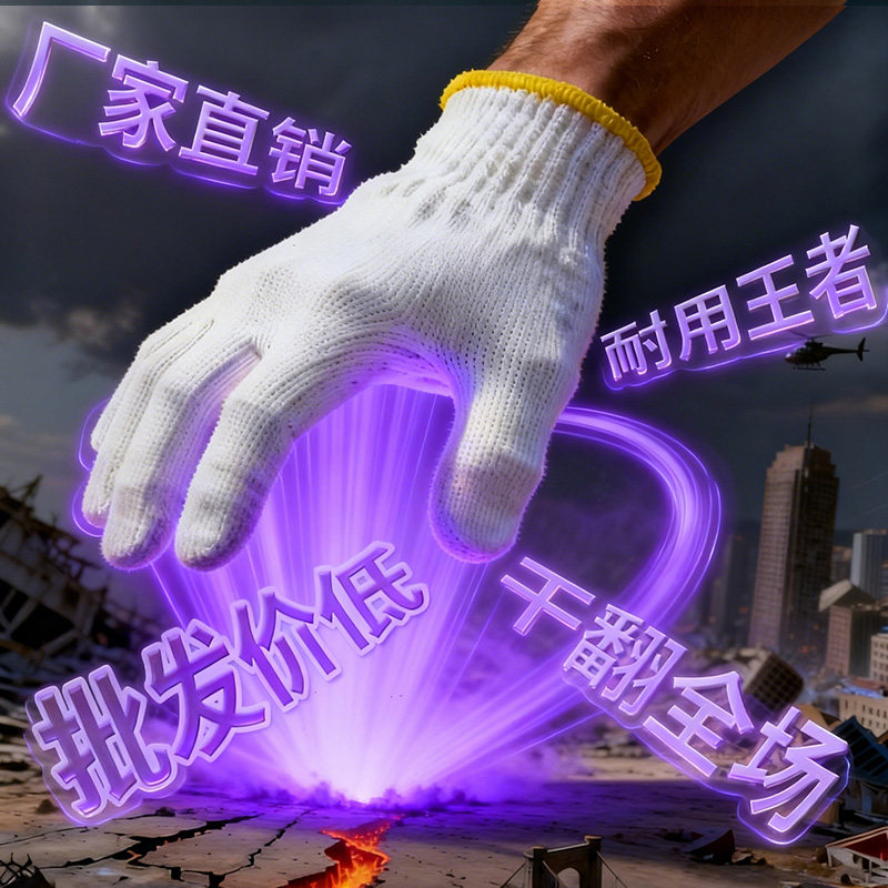 线手套批发劳保耐磨工作男建筑工地搬运工厂车间干活加厚棉线手套