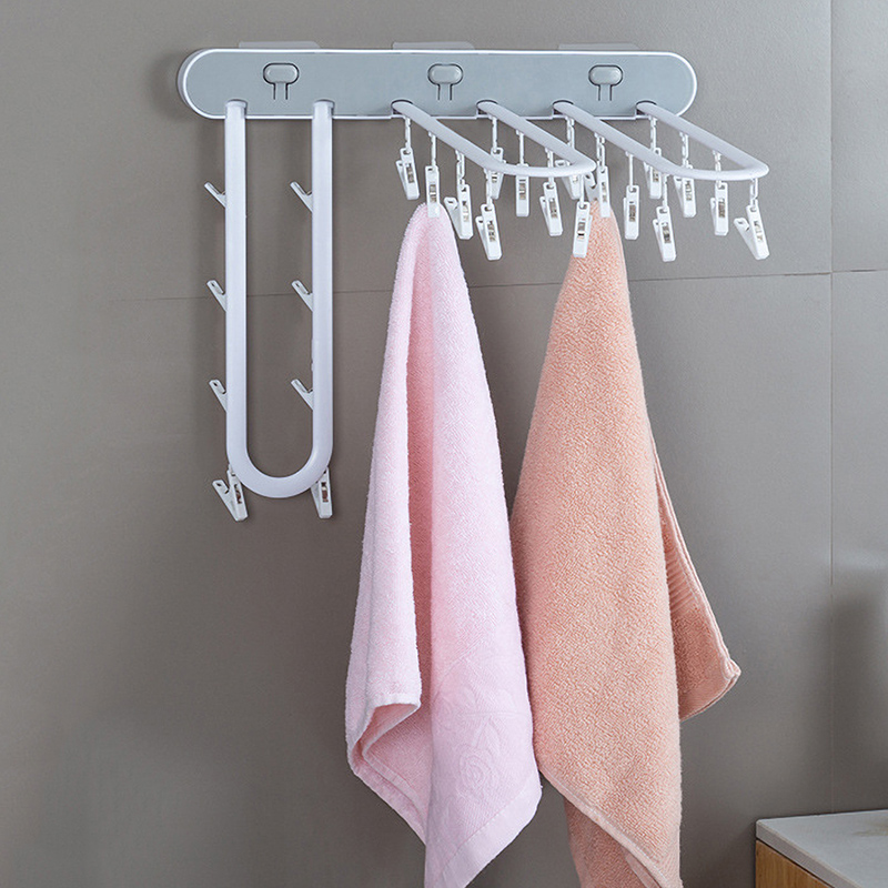 多功能衣架晾袜子神器晒家用浴室