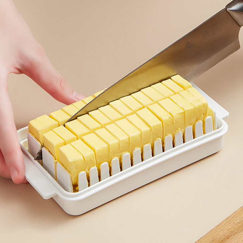 日式黄油切割储存盒带盖冰箱冷藏