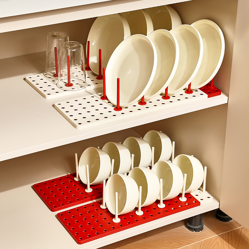 厨房置物架日式碗碟收纳架柜内架
