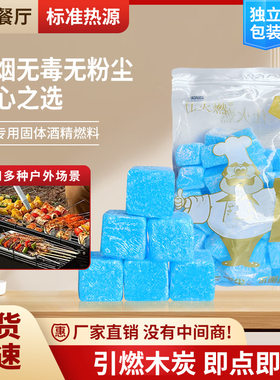酒店饭店固体酒精块干锅专用耐烧干锅小火锅引火家用引碳生火批发