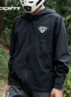 com冲锋衣户外山地骑行徒步登山防风耐磨兼容头盔外套骑单车AWJ-1